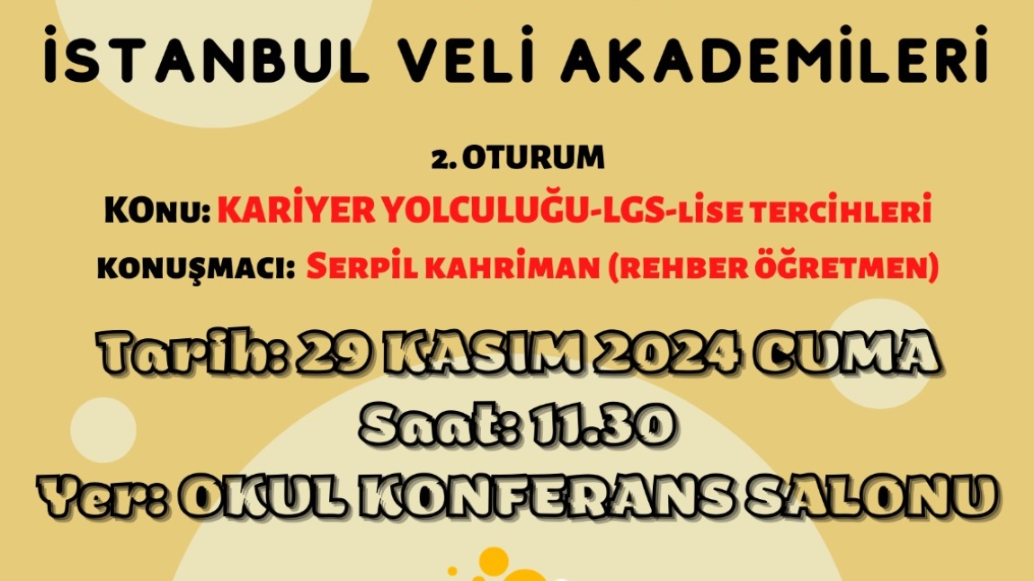 KARİYER YOLCULUĞU SEMİNERİ YAPILACAKTIR